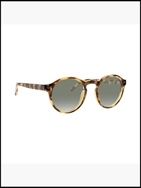 Premium Italian Round Sunglasses, Light Tortoise Frame, UV Protection main image 4